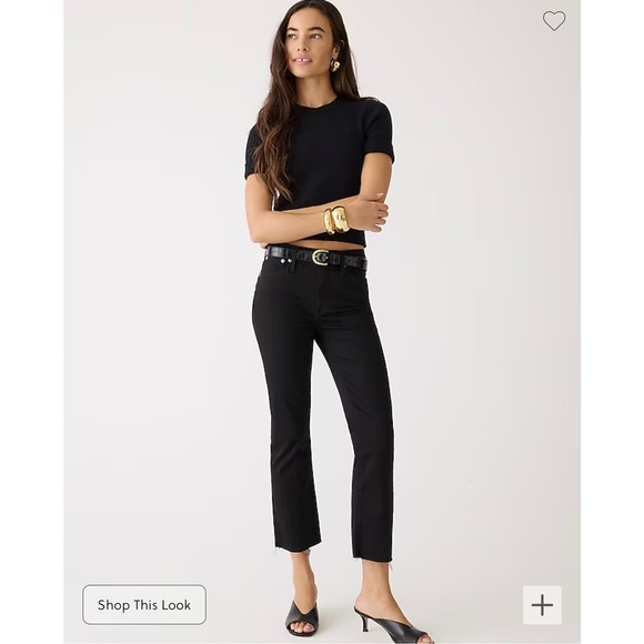 J.Crew EUC 9 Demi-boot Cropped Jeans in Stay Black Wash Size 27 Mid Rise - Picture 1 of 11